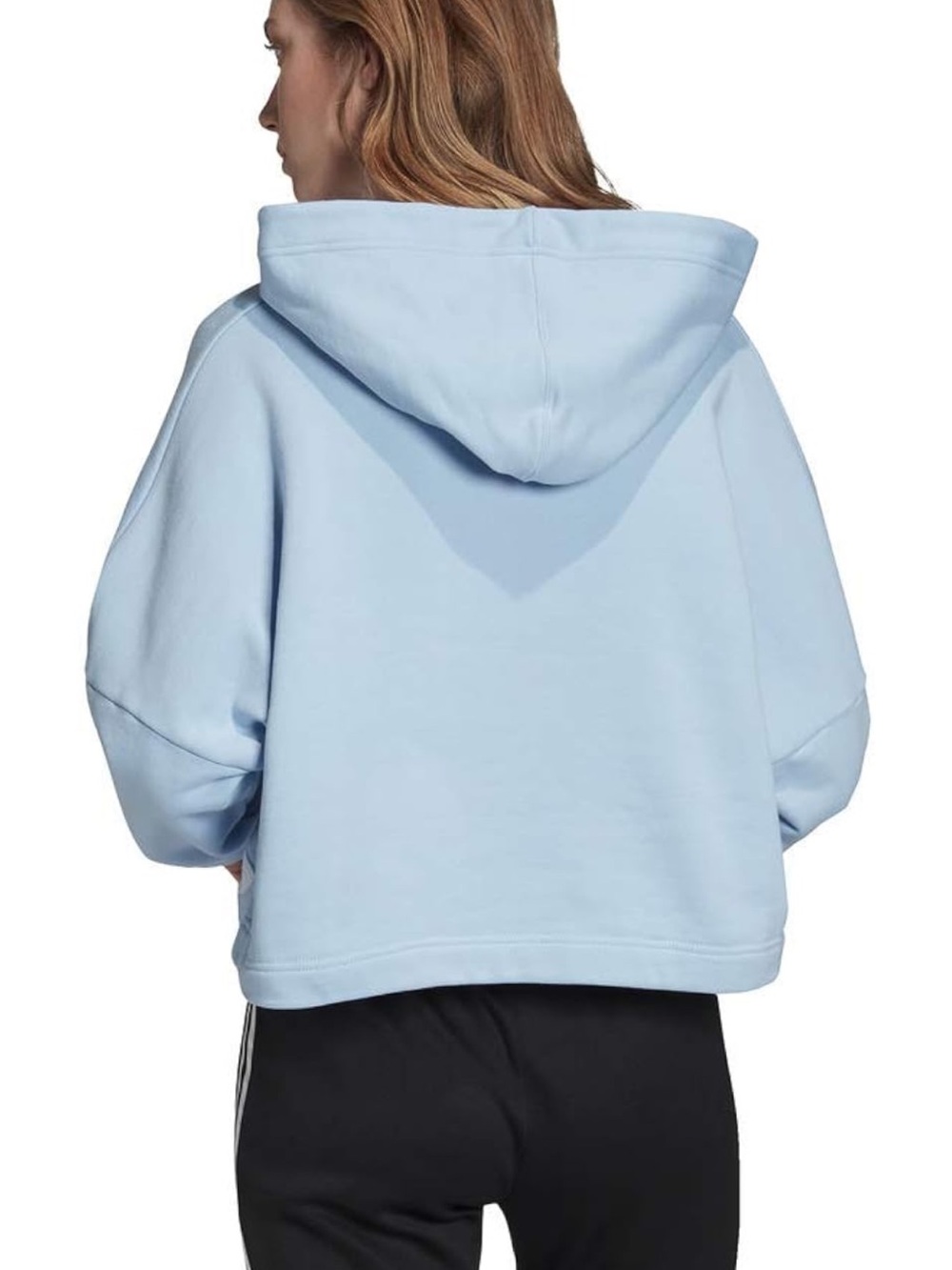 adidas Baby Blue & White Cropped Hoodie - Picture 5 of 6